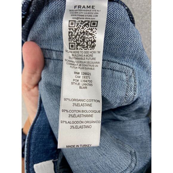 New Frame Jeans Mens 28 L'Homme Slim Blue LMH785BLWR Cotton 5 Pocket - Picture 12 of 13